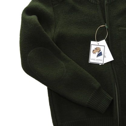 Classic Boiled Wool Cardigan/Jacket 48cm Chest - Green