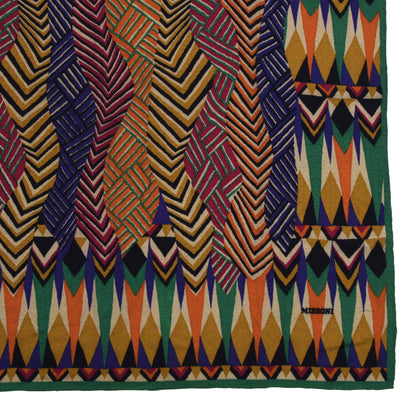 Vintage Missoni Abstract Print Silk Scarf
