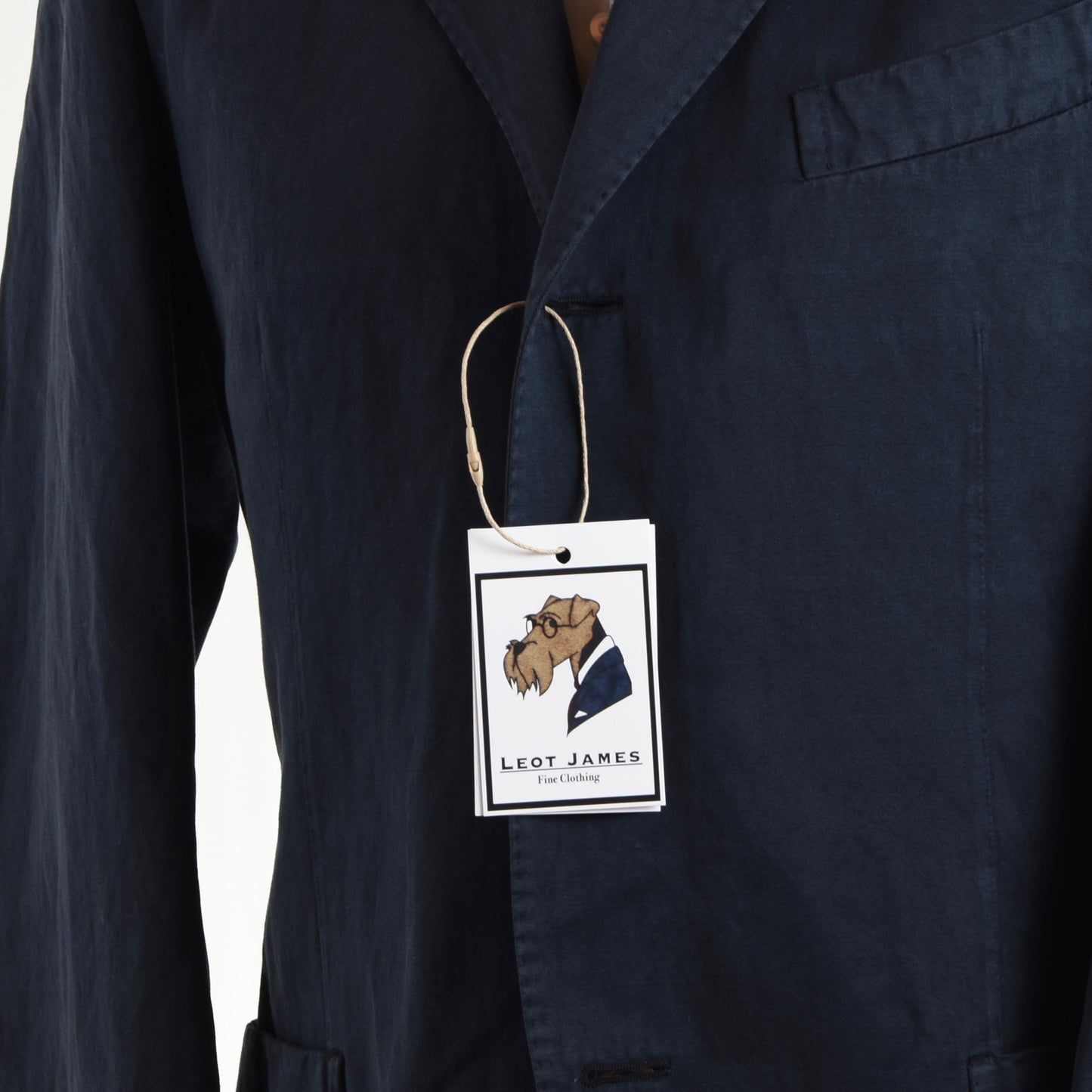 Boglioli COAT Cotton/Linen Jacket Size 52  - Navy Blue