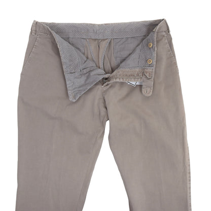 Luigi Borrelli Napoli Cotton Pants Slacks Größe 54 - Hellbraun