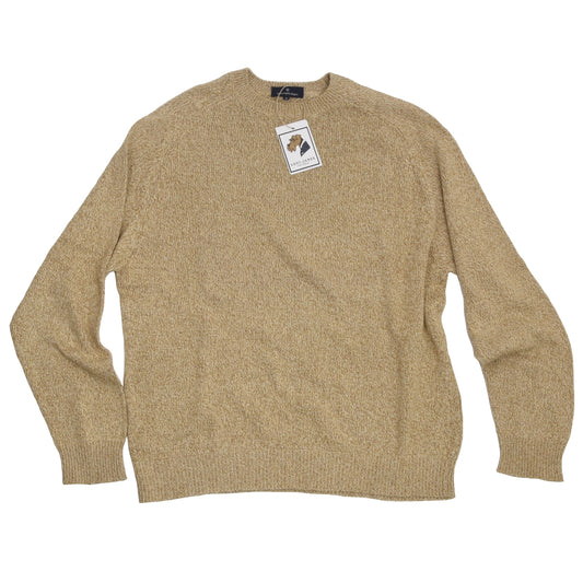 Ermenegildo Zegna 100% Silk Sweater Size XL - Gold Flecked