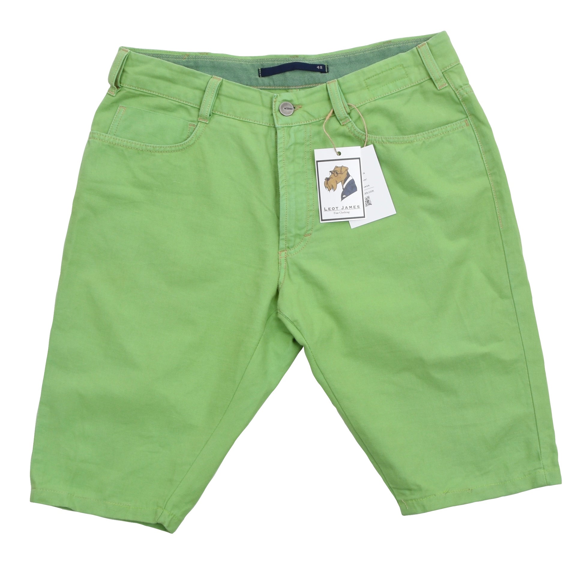 Incotex Linen/Cotton Shorts Size 48 Green – Leot James