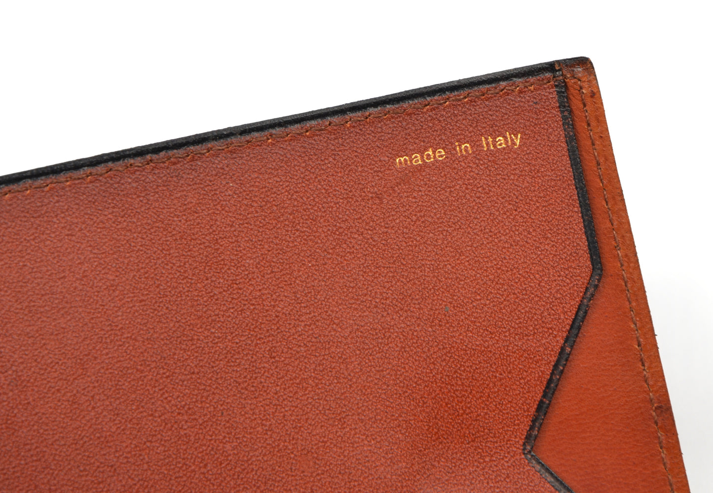 Valextra Milano Wallet/Billfold with Clip and Snap Closure - Tan