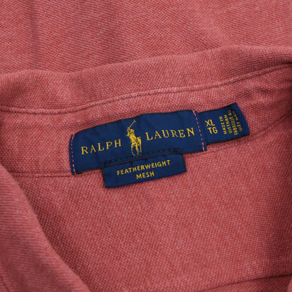 3x Polo Ralph Lauren Featherweight Mesh Shirts Size XL - Brick Red, Mustard, Turquoise