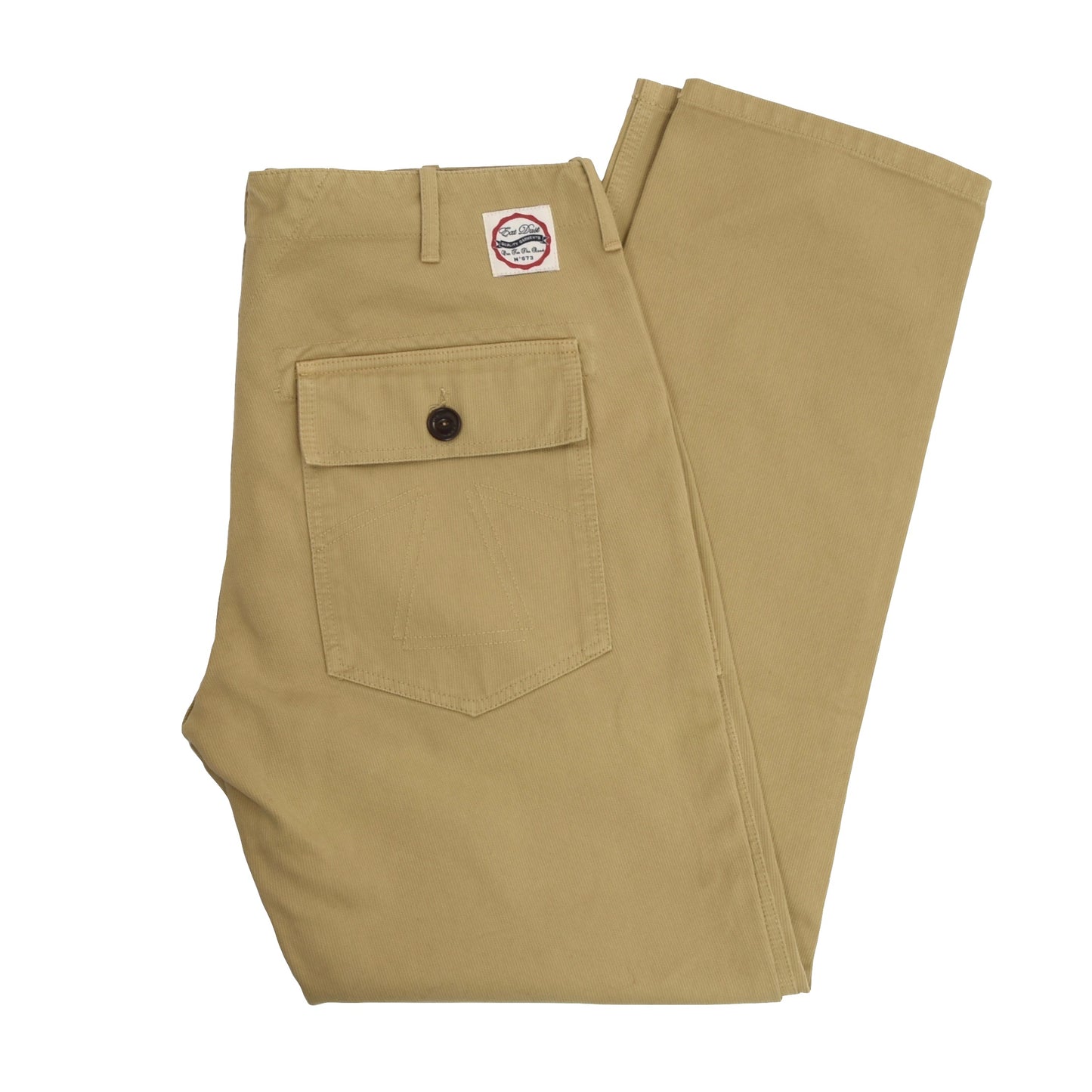 Eat Dust Workwear Cotton Pants Size W34 - Tan/Yellow