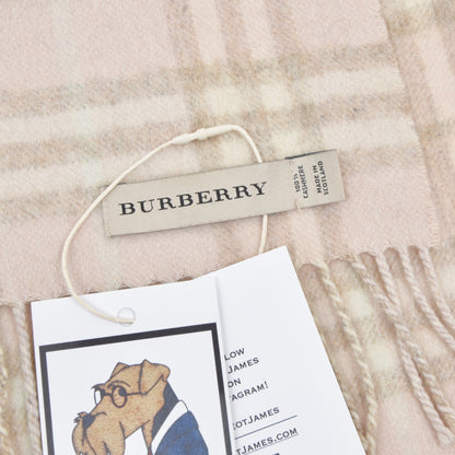 Burberry 100% Cashmere Scarf Length 130cm - Pink Novacheck