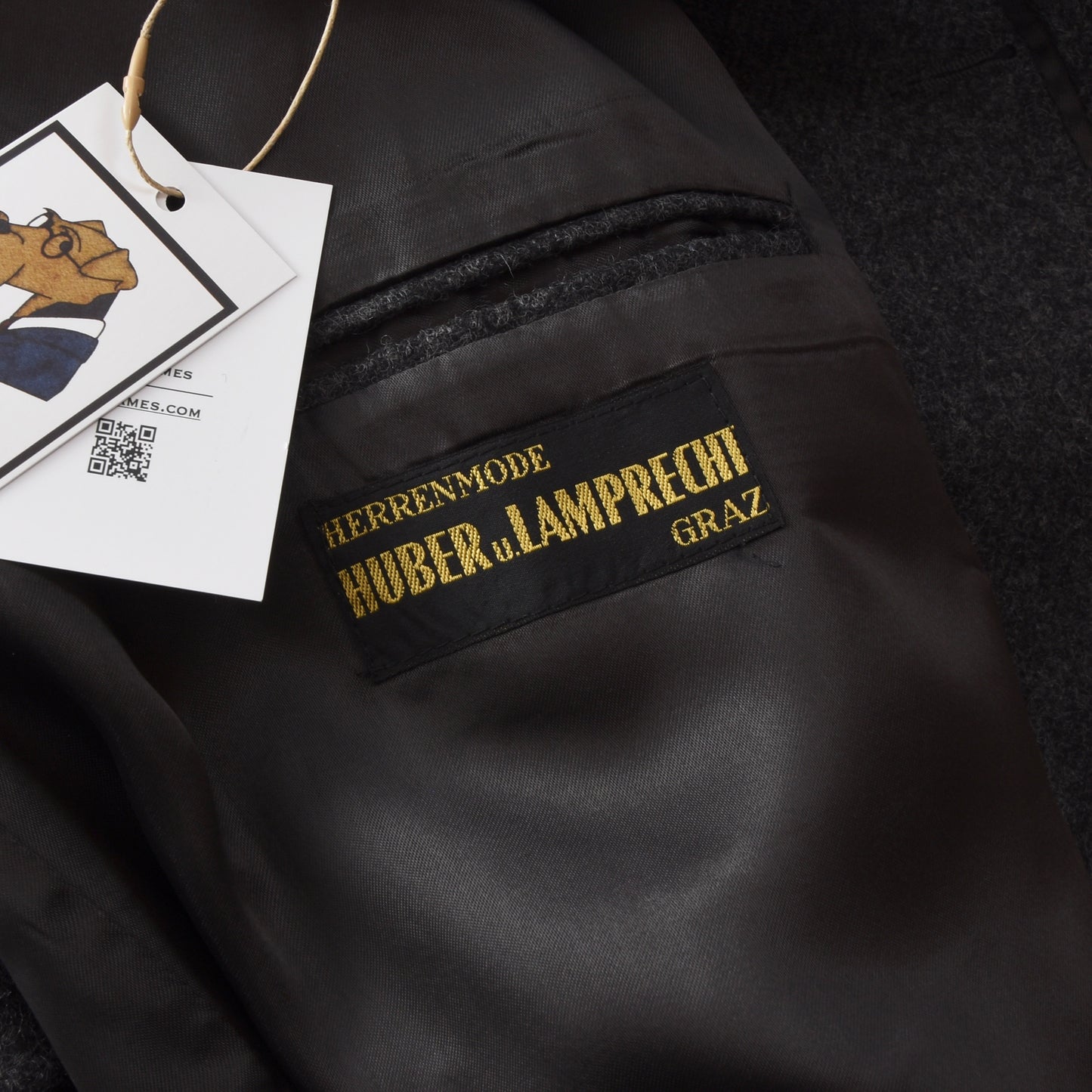 Huber & Lamprecht Wool Balmacaan Overcoat Size 48  - Grey
