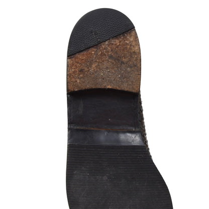 Ludwig Reiter Derby-Schuhe aus geflochtenem Leder Größe 9,5 - Schwarz &amp; Marineblau