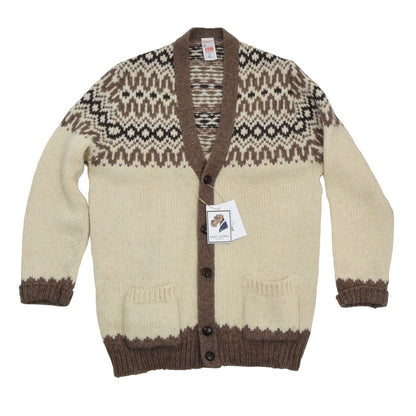 St. Michael Wool Cardigan Sweater Size 44" - Fair Isle