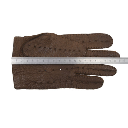 Unlined Peccary Driving Gloves Size 8 1/4 - 8 1/2 - Brown