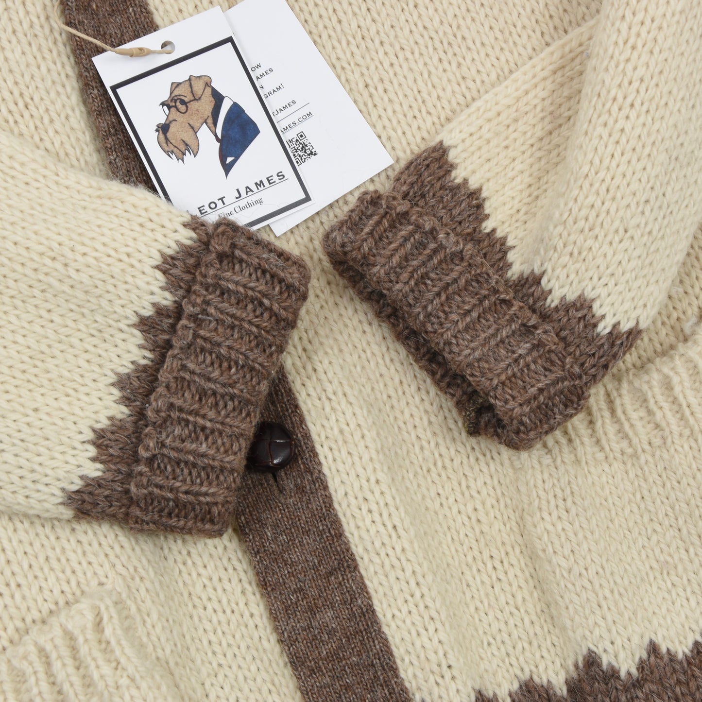 St. Michael Wool Cardigan Sweater Size 44" - Fair Isle
