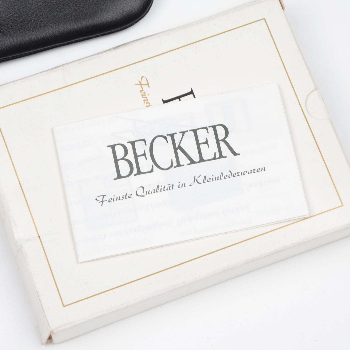 Becker Handmade Leder Schlüsselanhänger Geldbörse - Schwarz