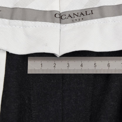Canali 1934 Wool Flannel Pants - Charcoal