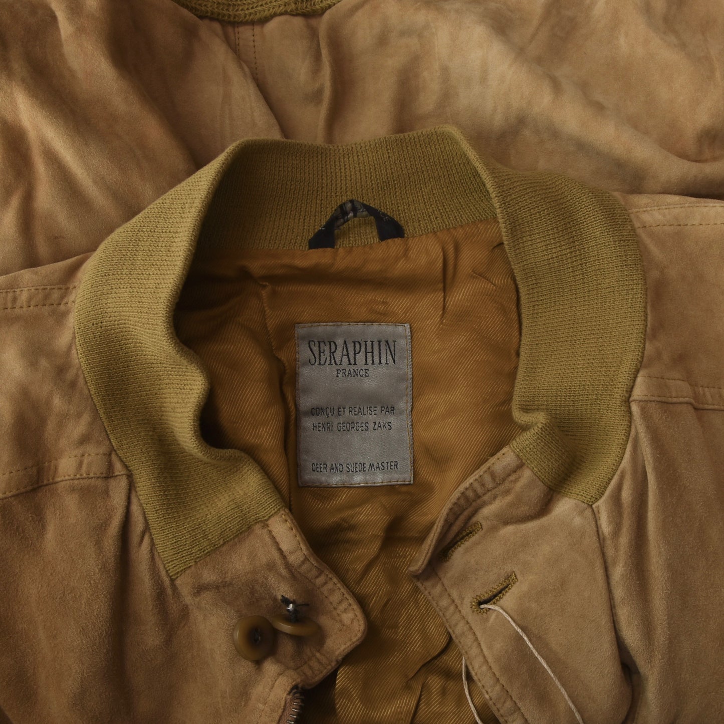 Seraphin Leather Jacket/Blouson Size 54 - Tan