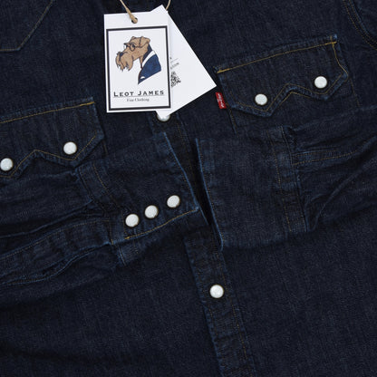 Levi's Classic Denim Snap Shirt Größe S Slim Fit - Blau