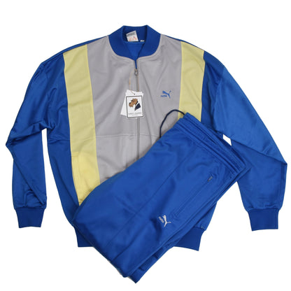 Vintage Puma Track Suit Size 7 - Blue, Silver, Yellow