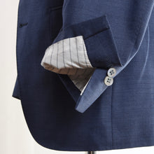Laden Sie das Bild in den Galerie-Viewer, SuitSupply Lazio Wollanzug Größe 46 Slim - Mittelblau