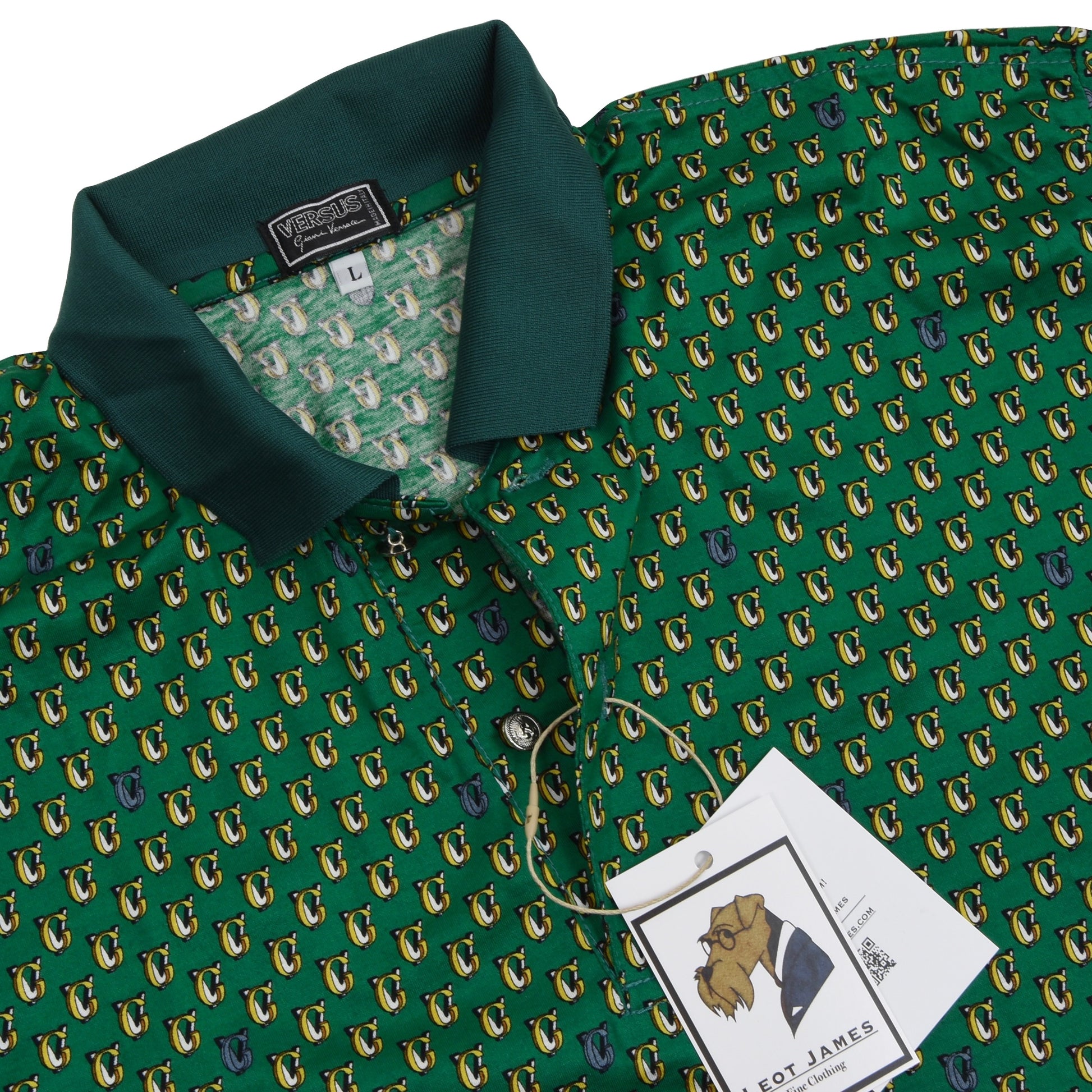 Vintage Versus Gianni Versace Polo Shirt Size L Green