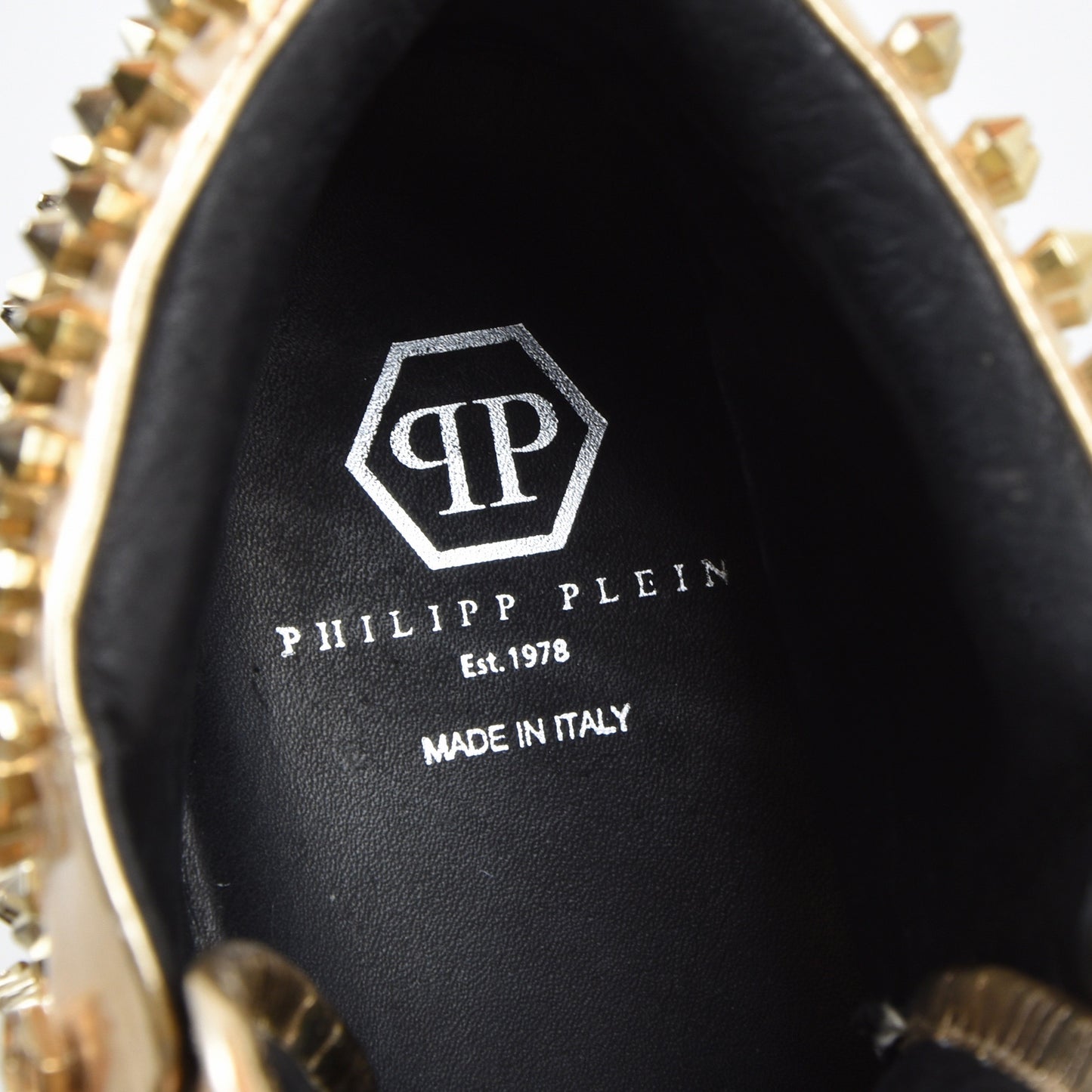 Philipp Plein Hightop Sneakers Size 43 - Gold