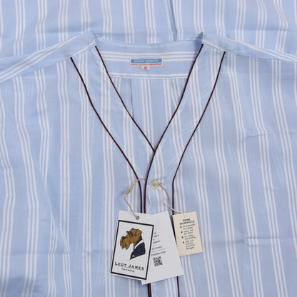 NOS Swiss Quality Cotton Night Shirt Size 42 - Stripes