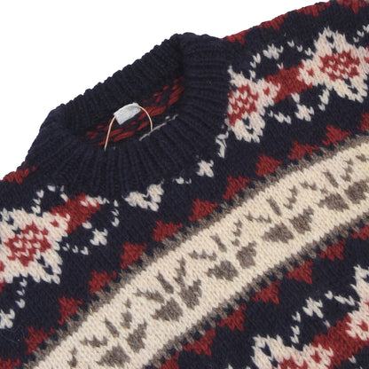 Thick Wool Fair Isle Sweater Size M