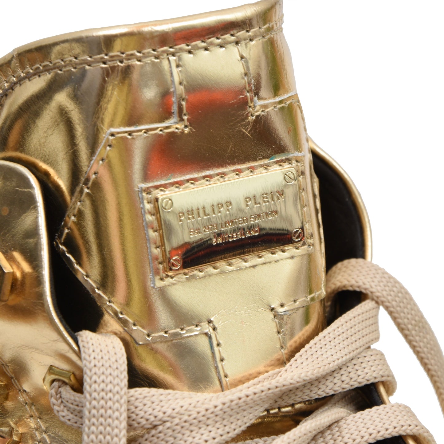 Philipp Plein Hightop Sneakers Größe 43 - Gold