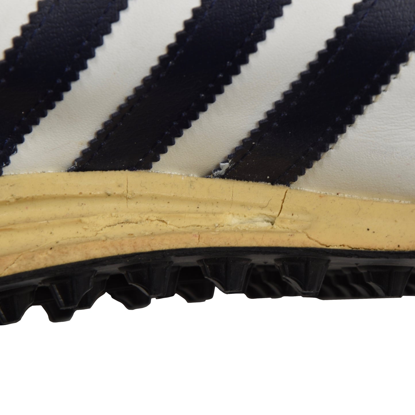 Vintage Adidas Jogging hohe Turnschuhe Größe 9,5 - weiß/Marine