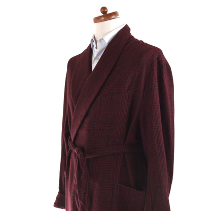 Classic Vintage Shawl Collar Wool Robe Size 48 - Glenplaid