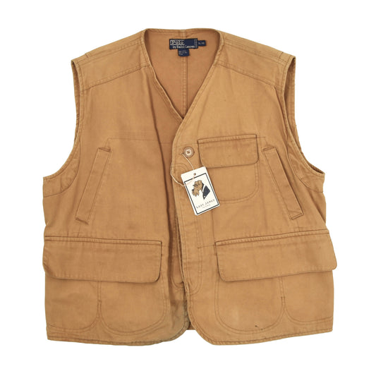 Vintage Polo Ralph Lauren Workwear Vest Size XL - Tan/Natural