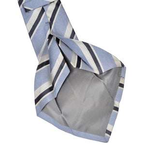 Kiton Napoli 7-fach gestreifte Krawatte - Blau