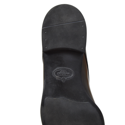 Prada Plain Toe Leather Shoes Size 8.5 EE - Black