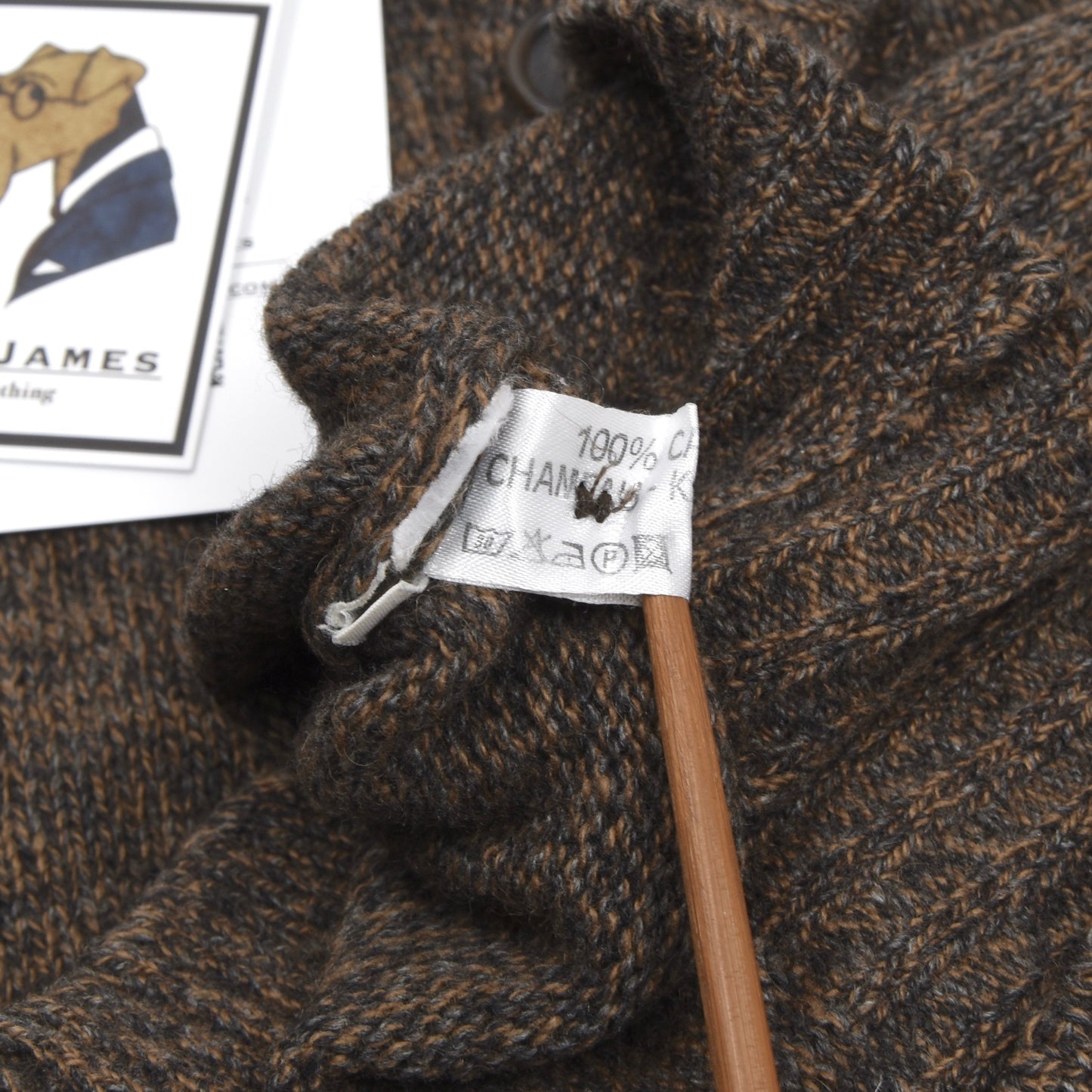 Falcconeri 100% Camel Hair Cardigan Sweater Size 56 - Brown