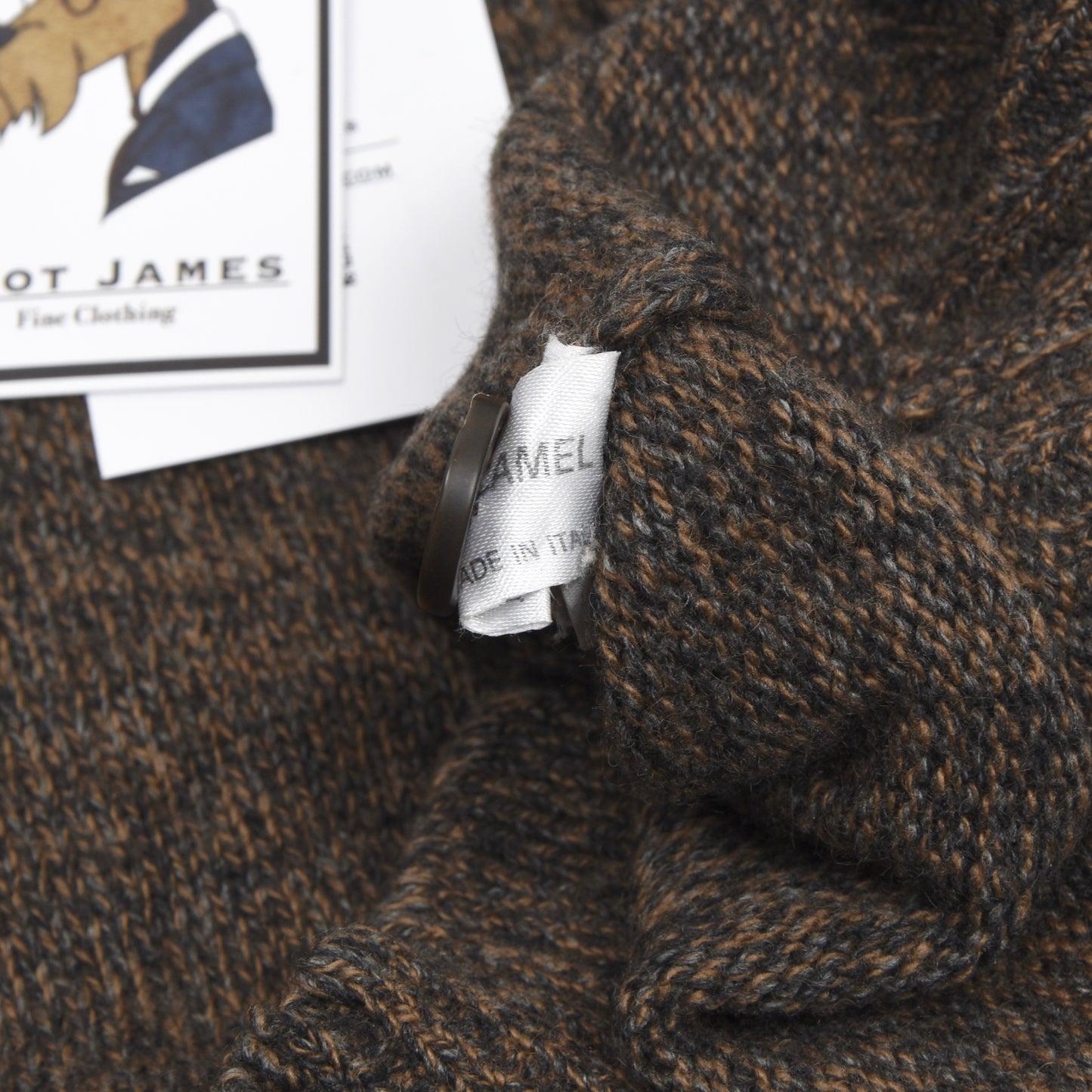 Falcconeri 100% Camel Hair Cardigan Sweater Size 56 - Brown