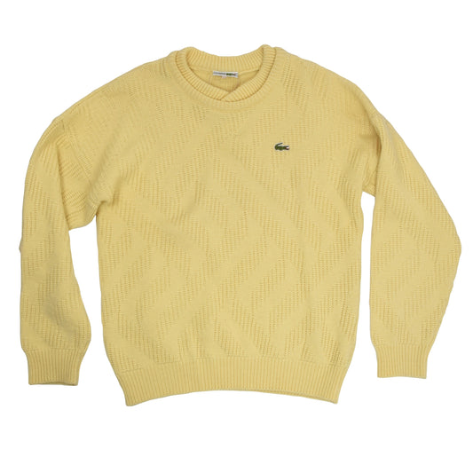 Vintage Lacoste Chunky Knit Sweater - Yellow