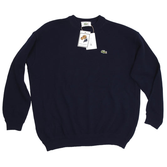 Vintage Lacoste Wool Blend Sweater Size 7 - Navy Blue