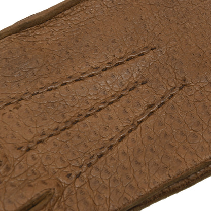 Ungefütterte Peccary-Lederhandschuhe Größe 9 - Hellbraun