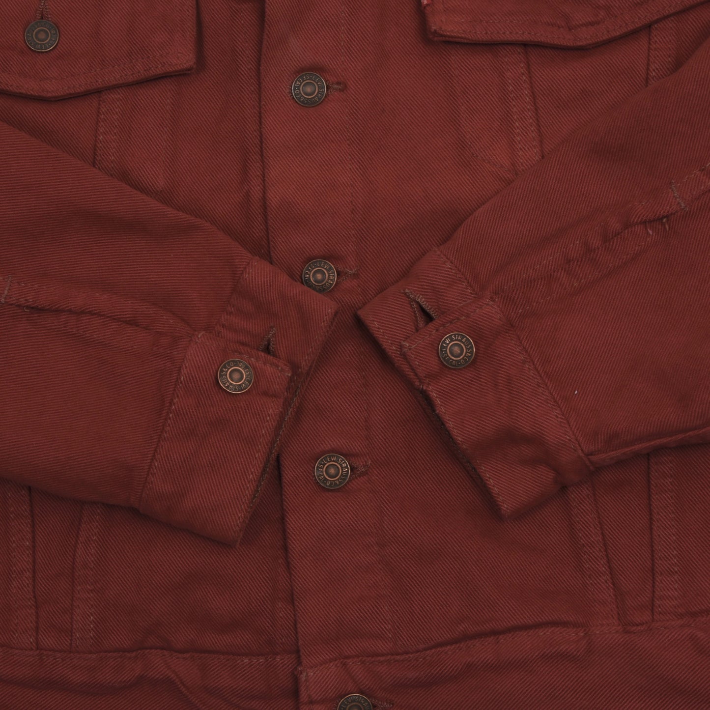 Vintage Levi's Loose Fit Jeansjacke Größe M - rot