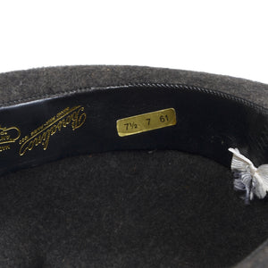 Borsalino Unlined Fur Felt Hat Size 61 - Grey