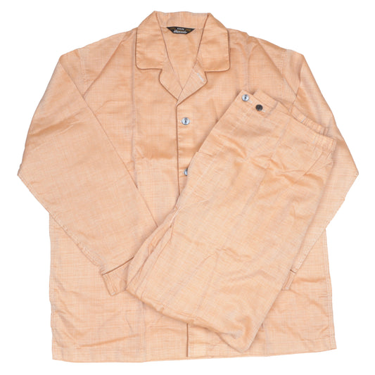 Vintage Bonsoir Cotton Pyjamas Size ca. XL - Orange