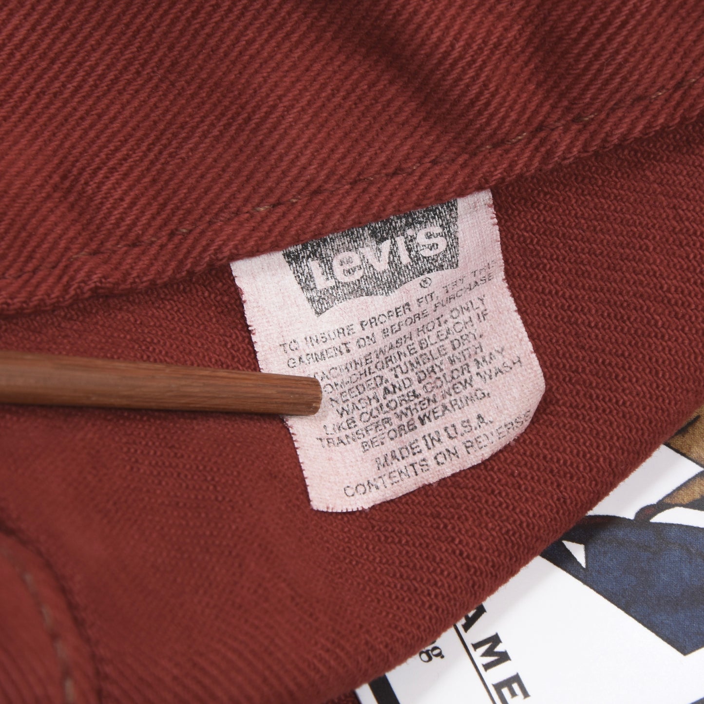 Vintage Levi's Loose Fit Jeansjacke Größe M - rot