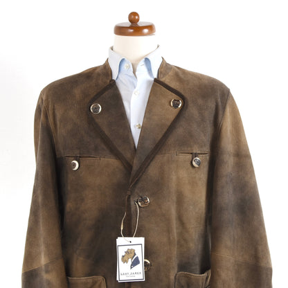Amtmann Trachten Leather Janker/Jacket Size 48 - Brown