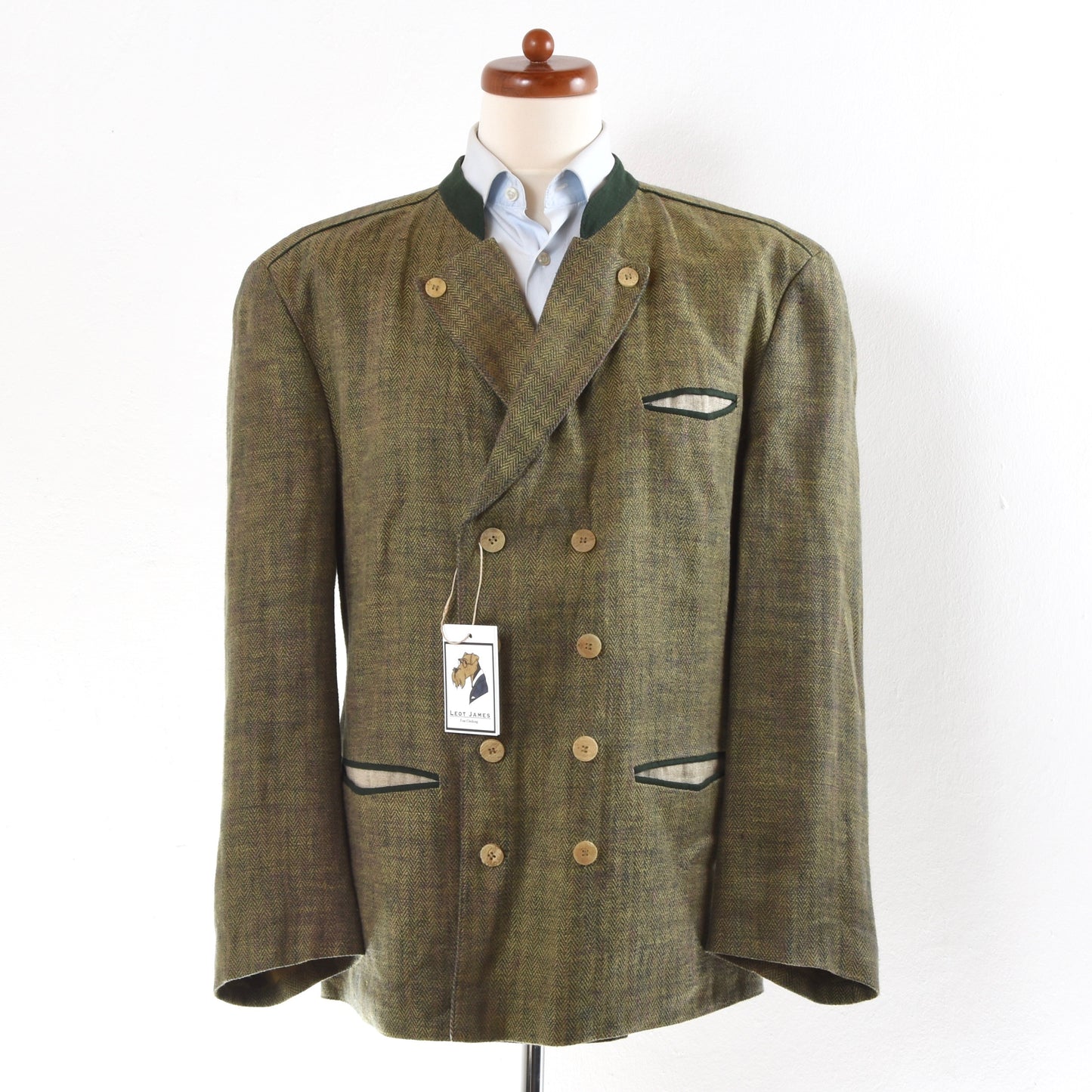 Traunsee Trachten Linen Janker/Jacket Size 52 - Green