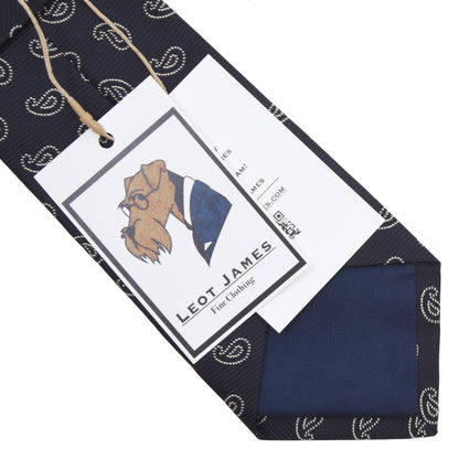 Polo Ralph Lauren Striped Silk Tie - Navy Blue Paisley