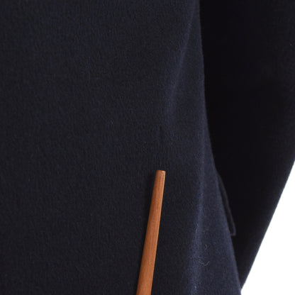 Vintage Caesar Wool Overcoat Size 48 - Navy Blue
