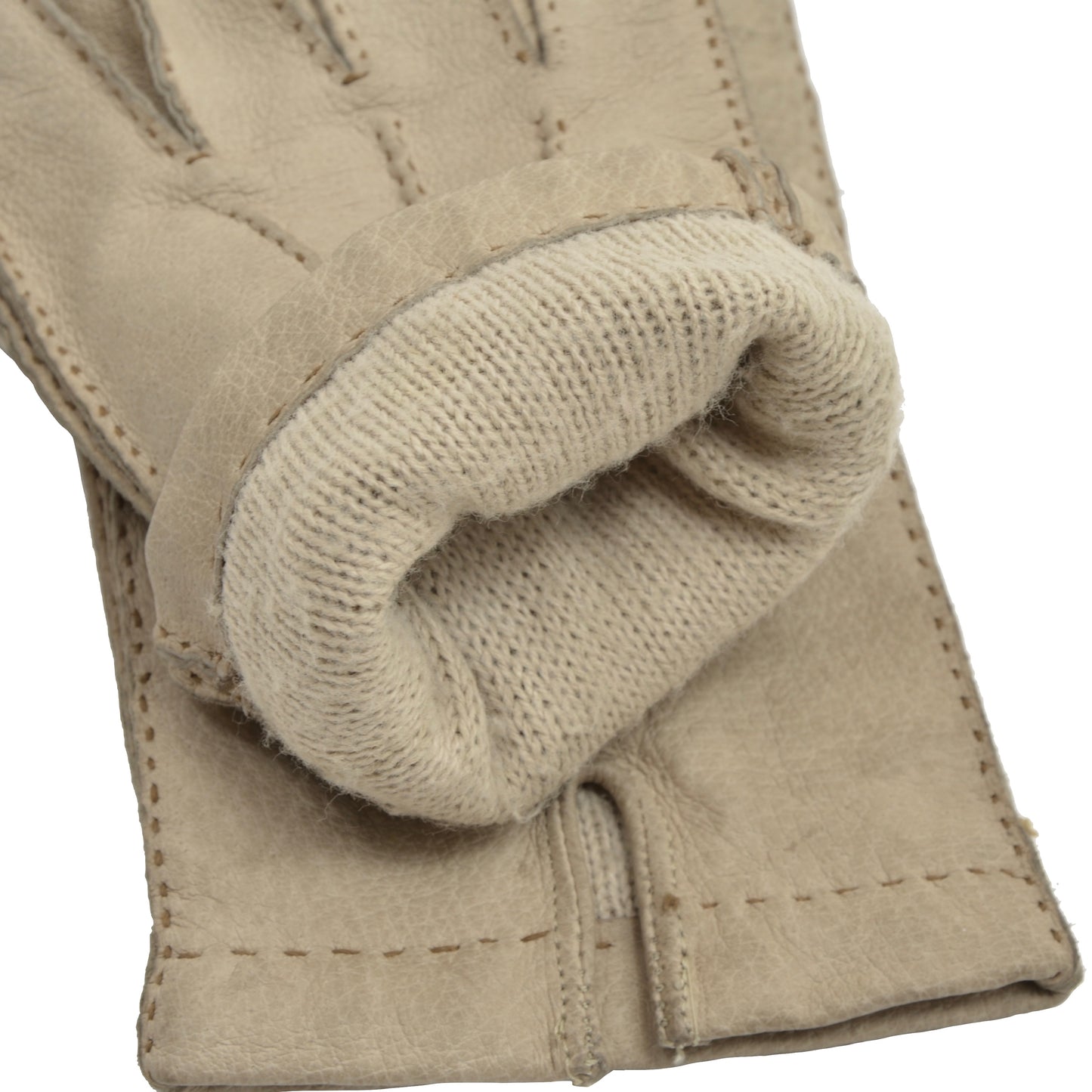 Pigskin Leather Gloves - Cream