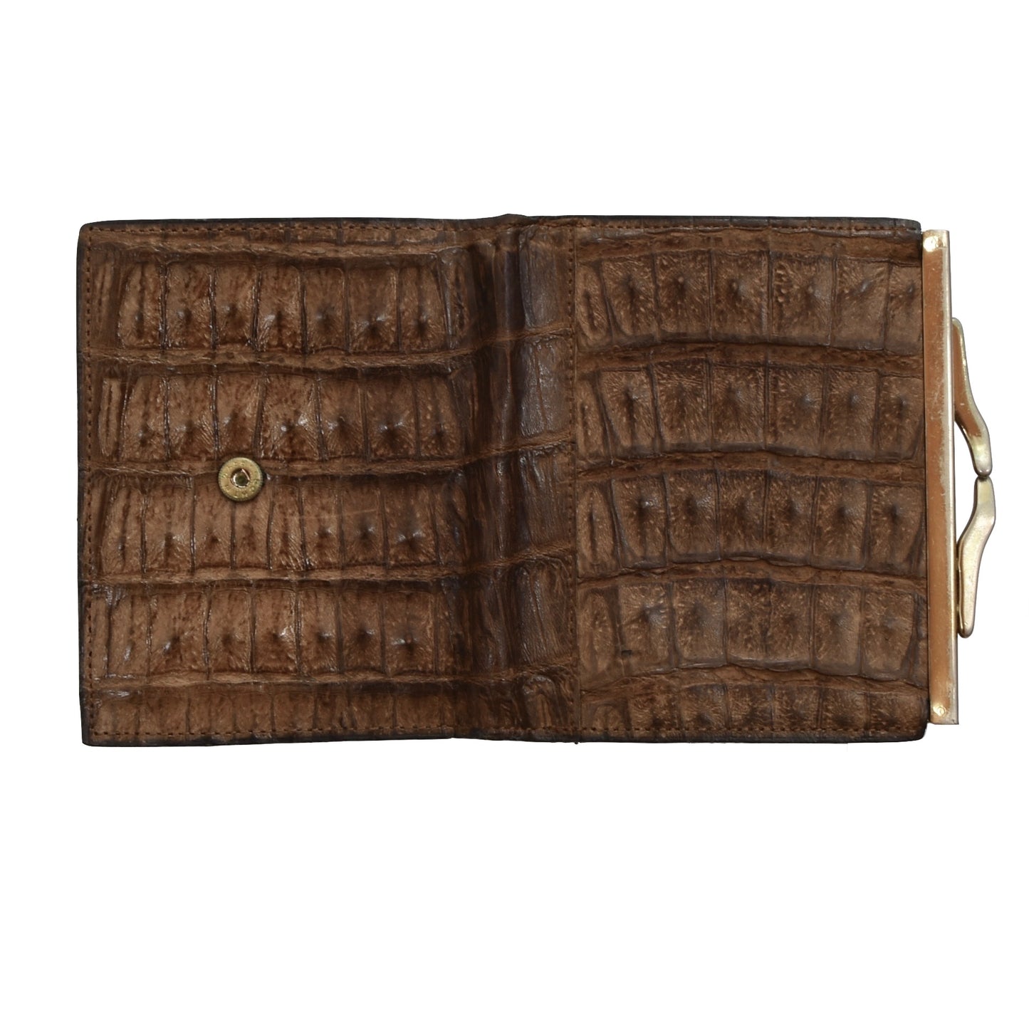 Crocodile Leather Wallet/Coin Purse - Brown