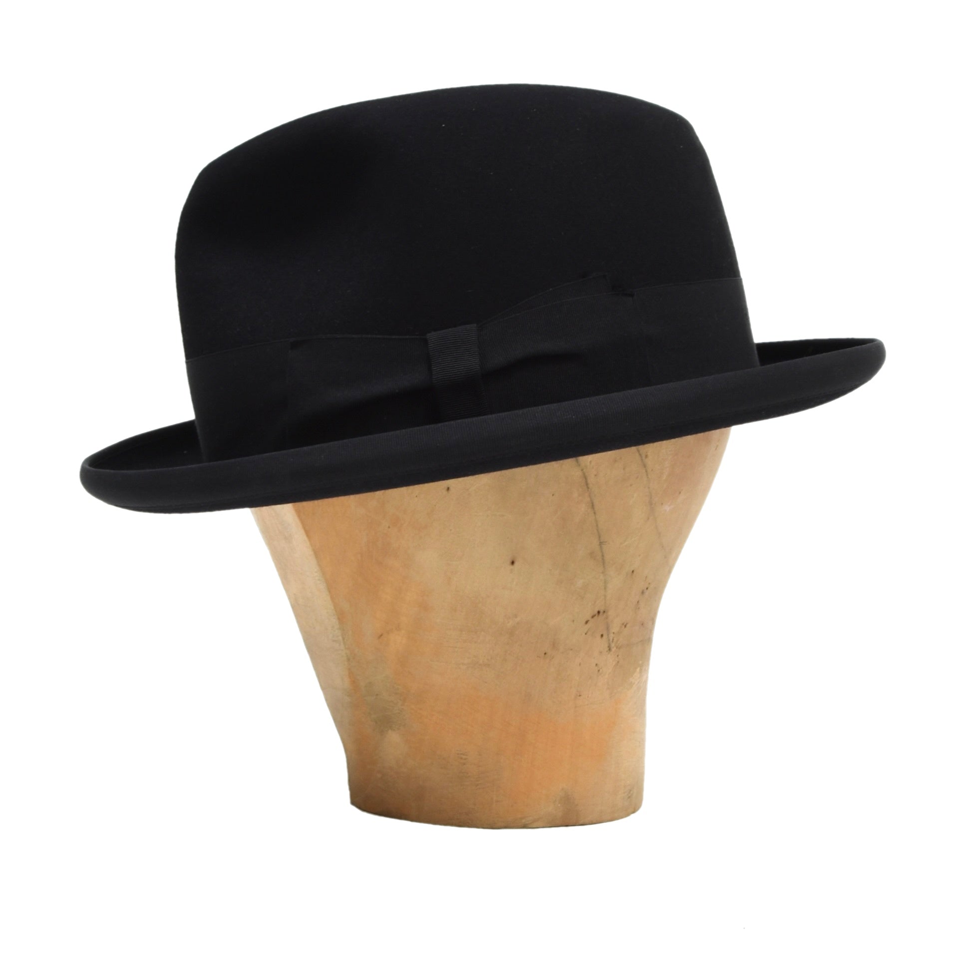 Vintage Borsalino Homburg Hat Size Punti 6 1 2 ca. 60 Black