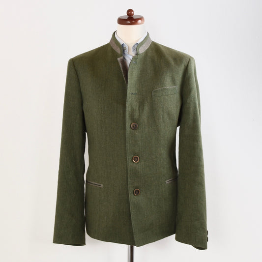 Seidl Traditional 1/4 Lined Linen/Wool Janker/Jacket Size 54 - Green