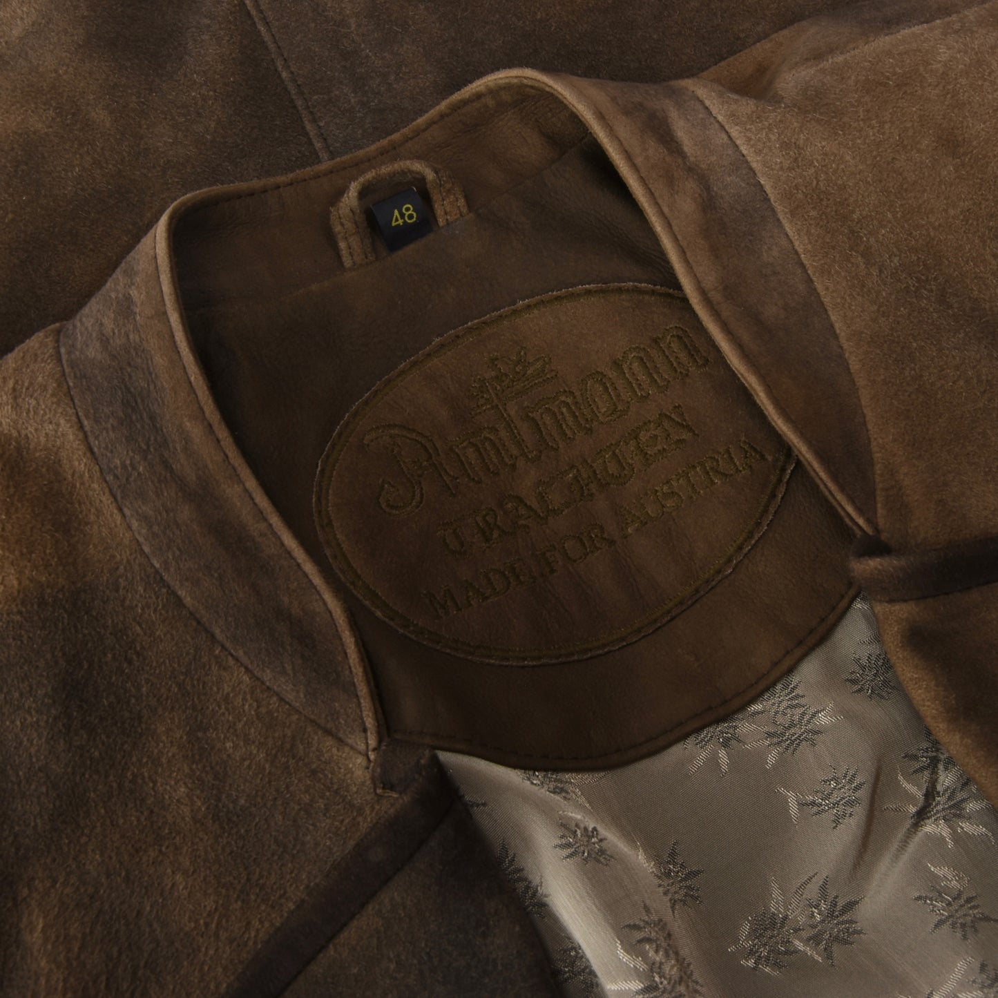 Amtmann Trachten Leather Janker/Jacket Size 48 - Brown