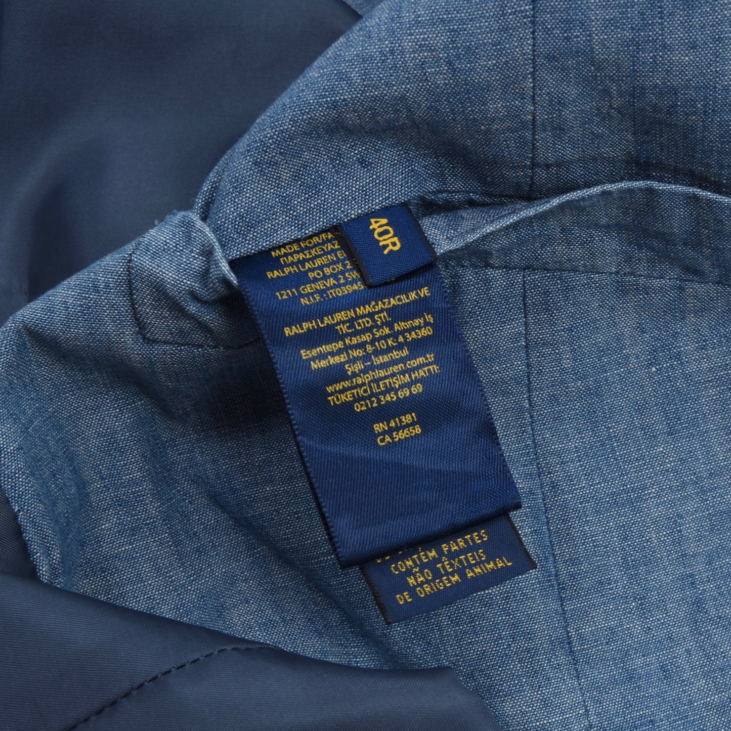 Polo Ralph Lauren Chambray Weste/Weste Größe 40R - Blau